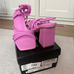 Pretty Little Thing Pink Strappy Heels
